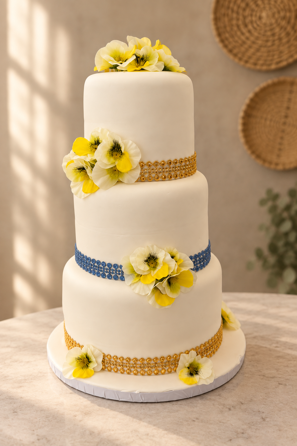 Barena three-tier wedding cake