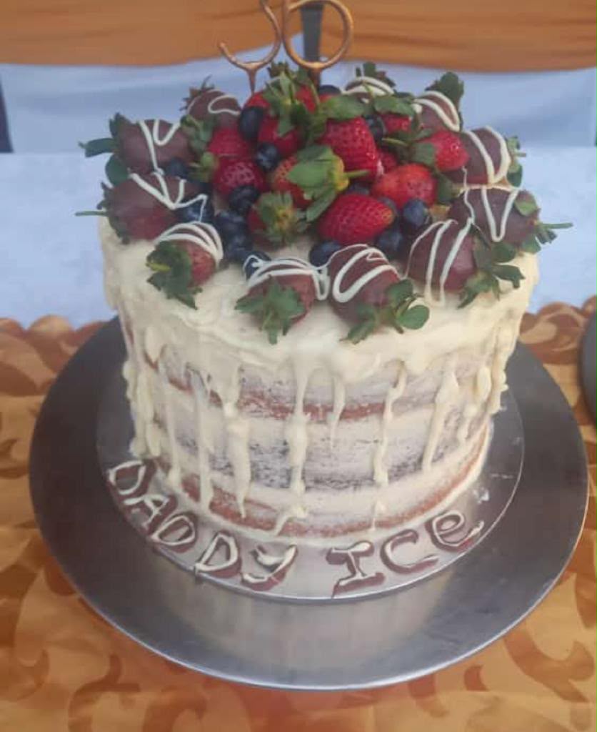 Chocolate strawberry celebration cake